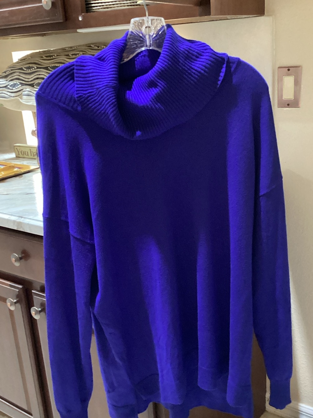 Cato Women's Royal Purple Cowl Neck Sweater